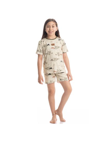 Pijama Infantil Unissex Curto Cats Winter Fiends - Imagem 3 - Desktop