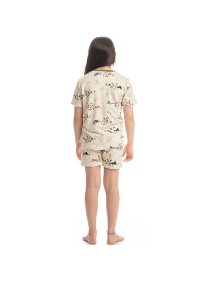 Pijama Infantil Unissex Curto Cats Winter Fiends - Imagem 4 - Desktop
