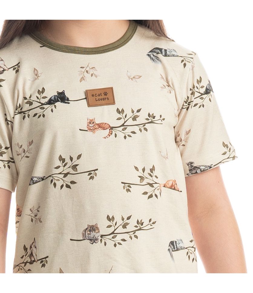Pijama Infantil Unissex Curto Cats Winter Fiends - Imagem 5 - Desktop
