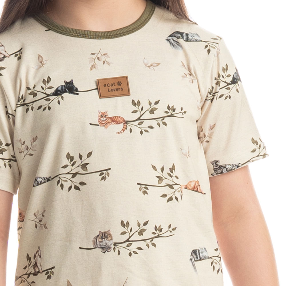 Pijama Infantil Unissex Curto Cats Winter Fiends - Imagem 5 - Mobile