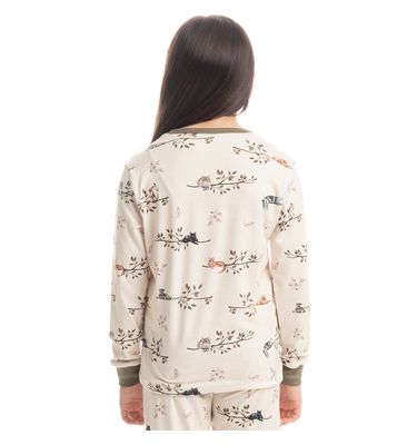 Pijama Infantil Unissex Longo Cats Winter Friends - Imagem 2 - Mobile