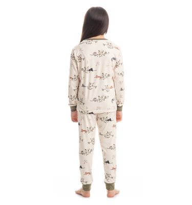 Pijama Infantil Unissex Longo Cats Winter Friends - Imagem 4 - Mobile