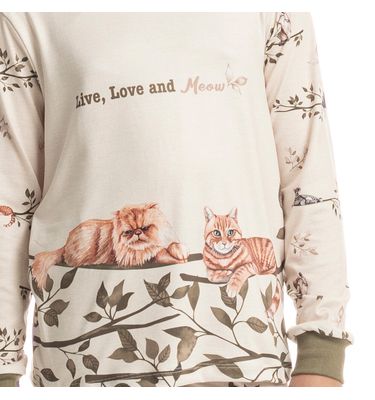 Pijama Infantil Unissex Longo Cats Winter Friends - Imagem 5 - Mobile