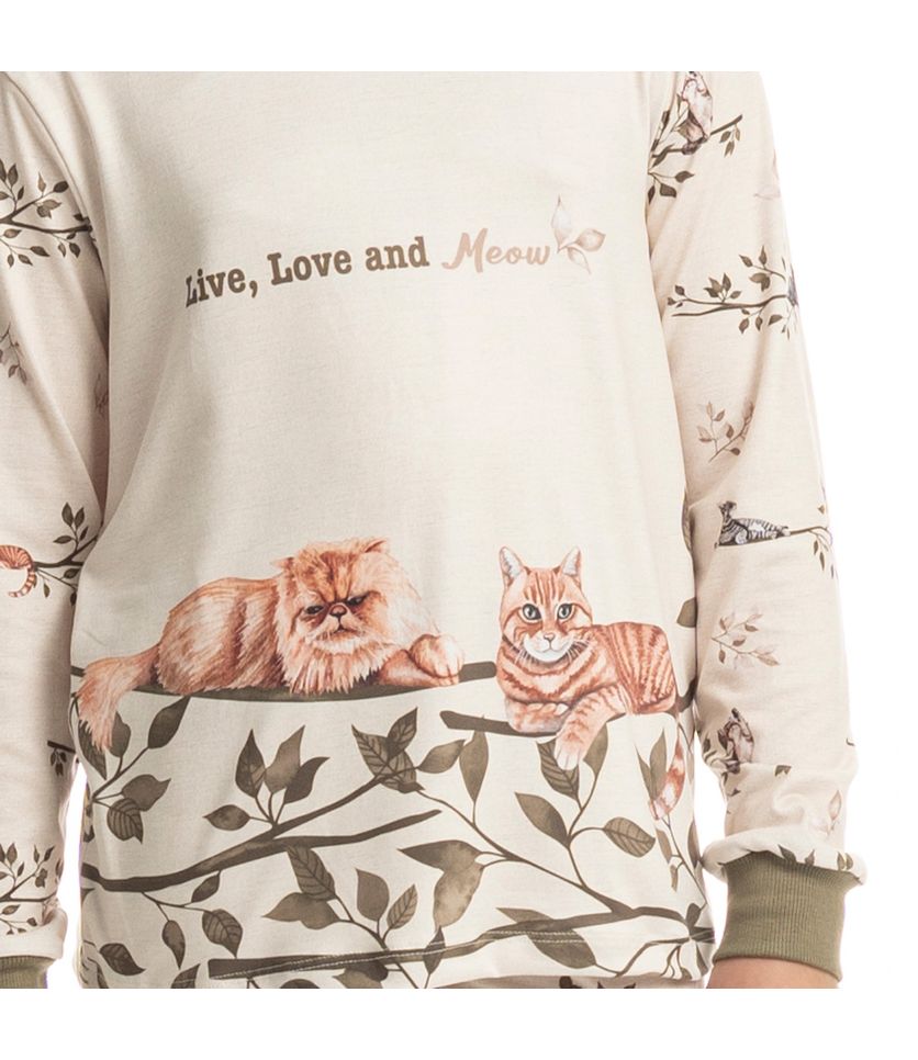Pijama Infantil Unissex Longo Cats Winter Friends - Imagem 5 - Desktop