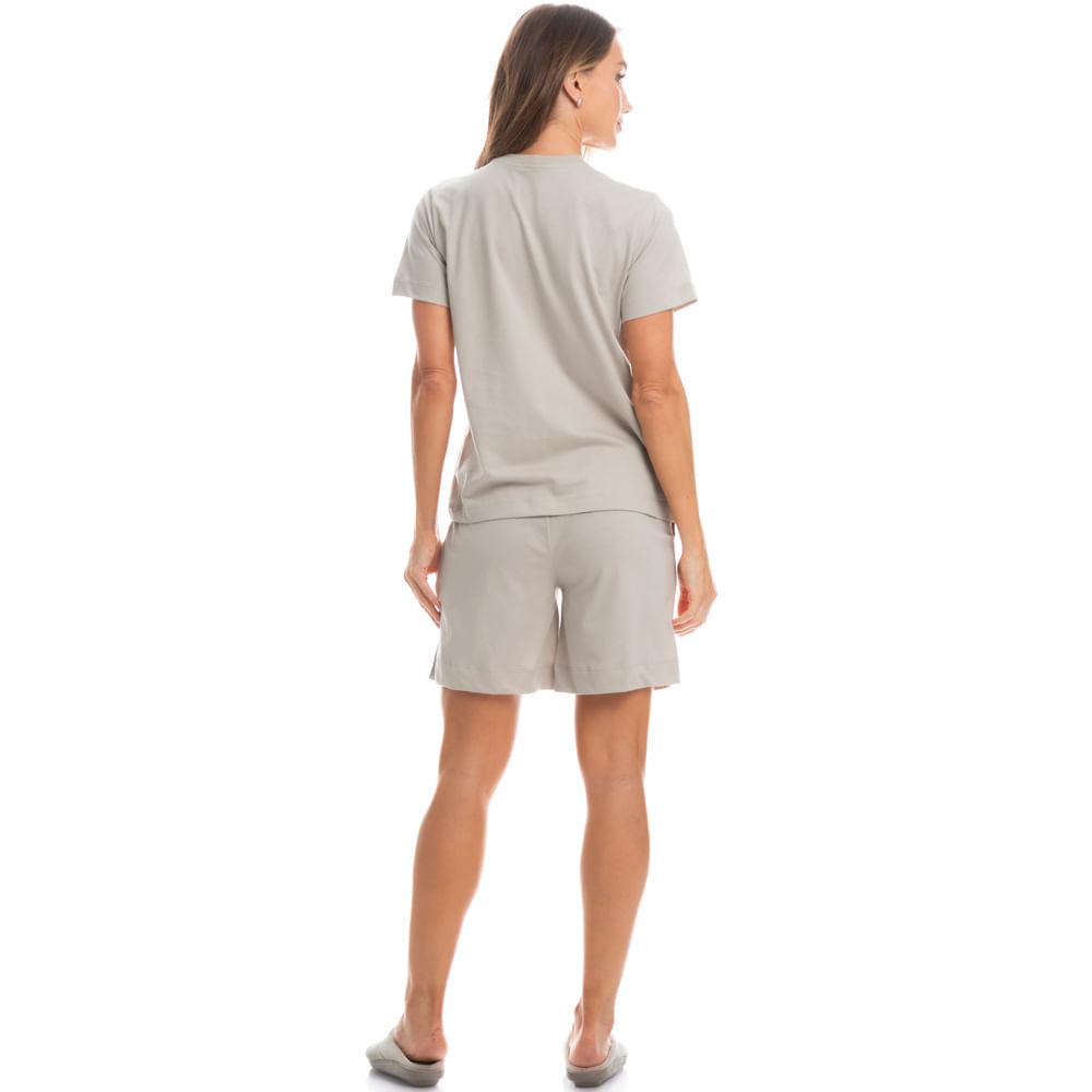 Pijama Feminino Shortão Com Bolso Duda - Imagem 4 - Mobile