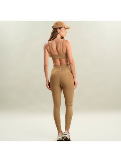 Calça Legging Comfort Shape Com 2 Bolsos Camel Vivame - Imagem 4 - Desktop