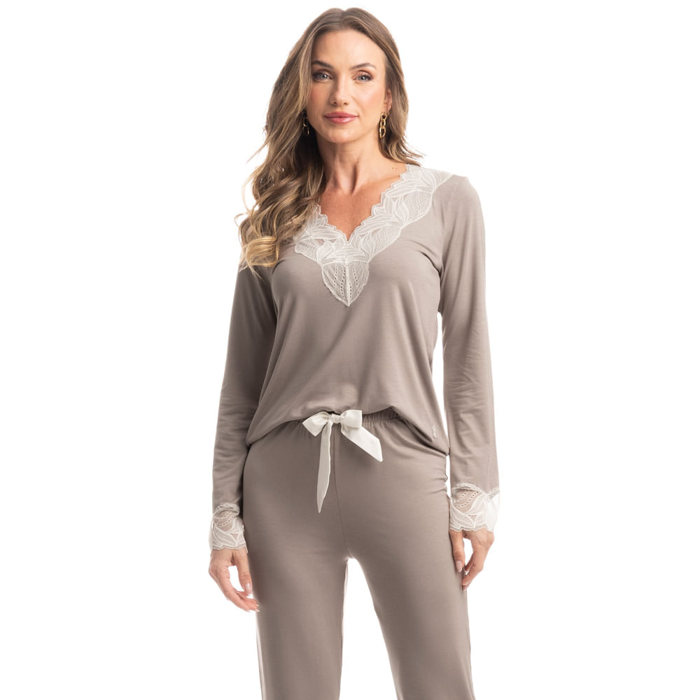 Pijama-Feminino-Longo-Com-Renda-Tulipa