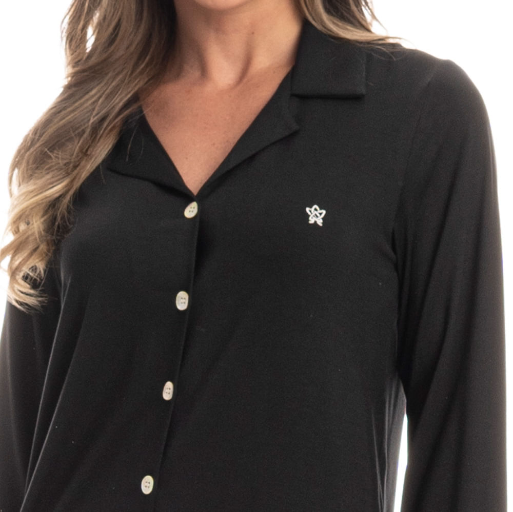 Pijama Feminino Longo Americano Acácia - Imagem 5 - Mobile