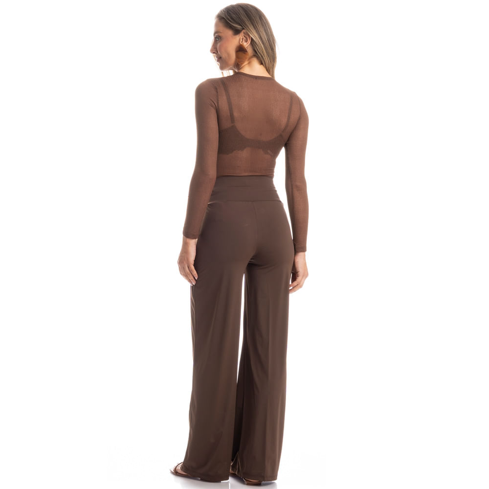 Calça Feminina Com Cós Franzido Nice - Imagem 4 - Mobile