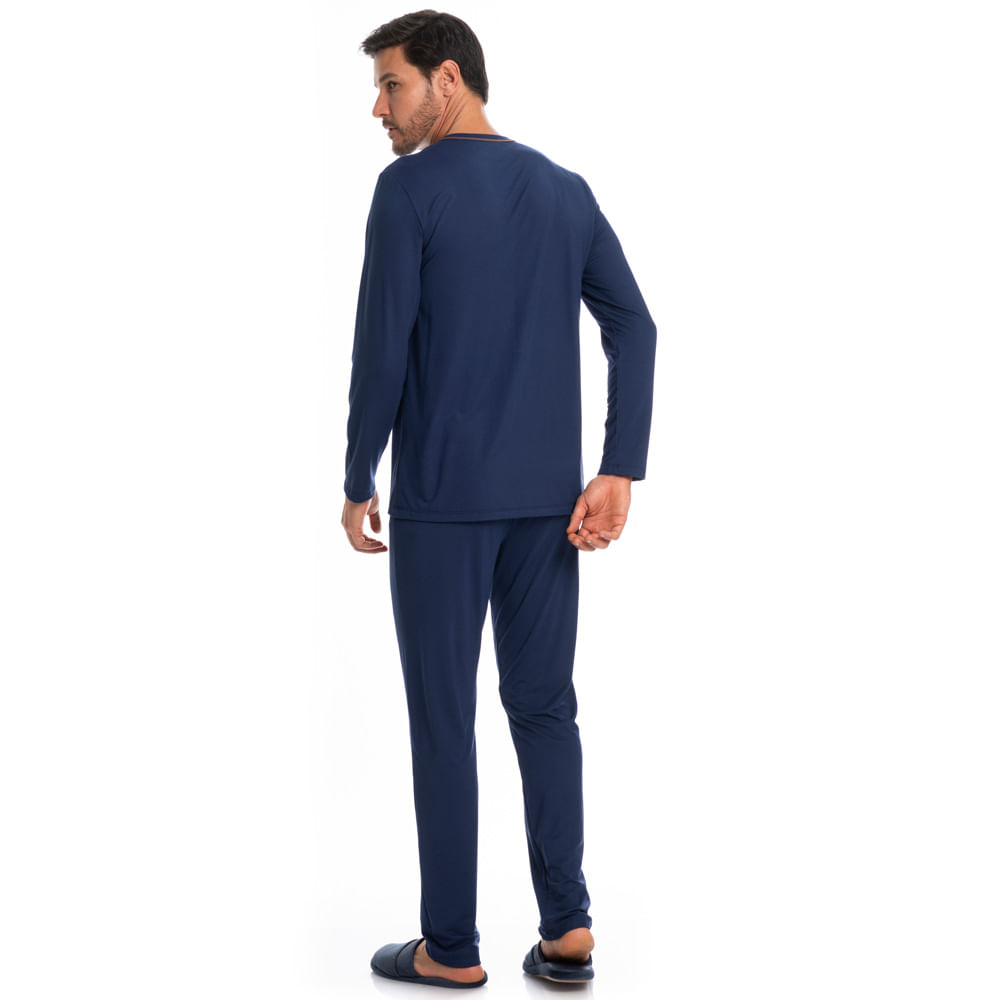 Pijama Masculino Longo Pietro Tombini - Imagem 4 - Mobile