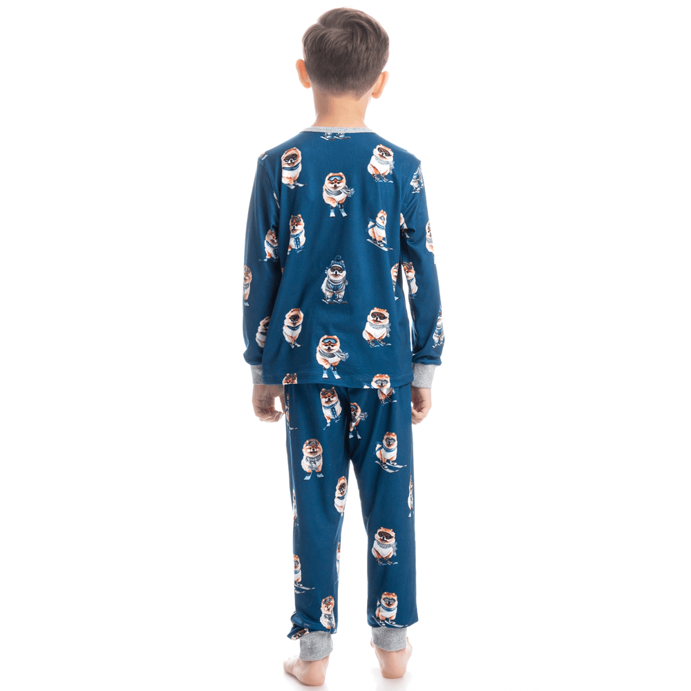 Pijama Infantil Unissex Longo Com Punho Lyla Ski - Imagem 4 - Mobile