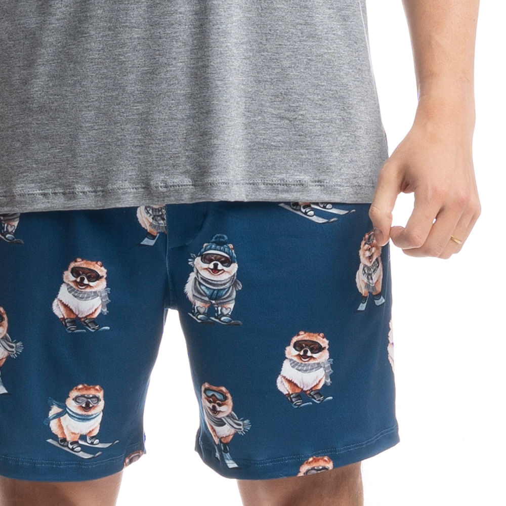 Pijama Masculino Curto Lyla Ski - Imagem 5 - Mobile