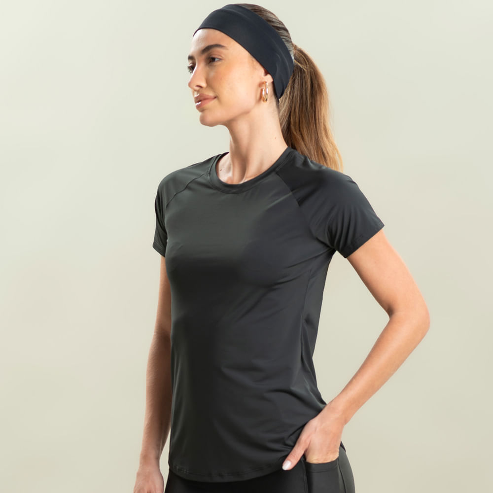 Camiseta Feminina Raglan Elite Vivame Preto - Imagem 1