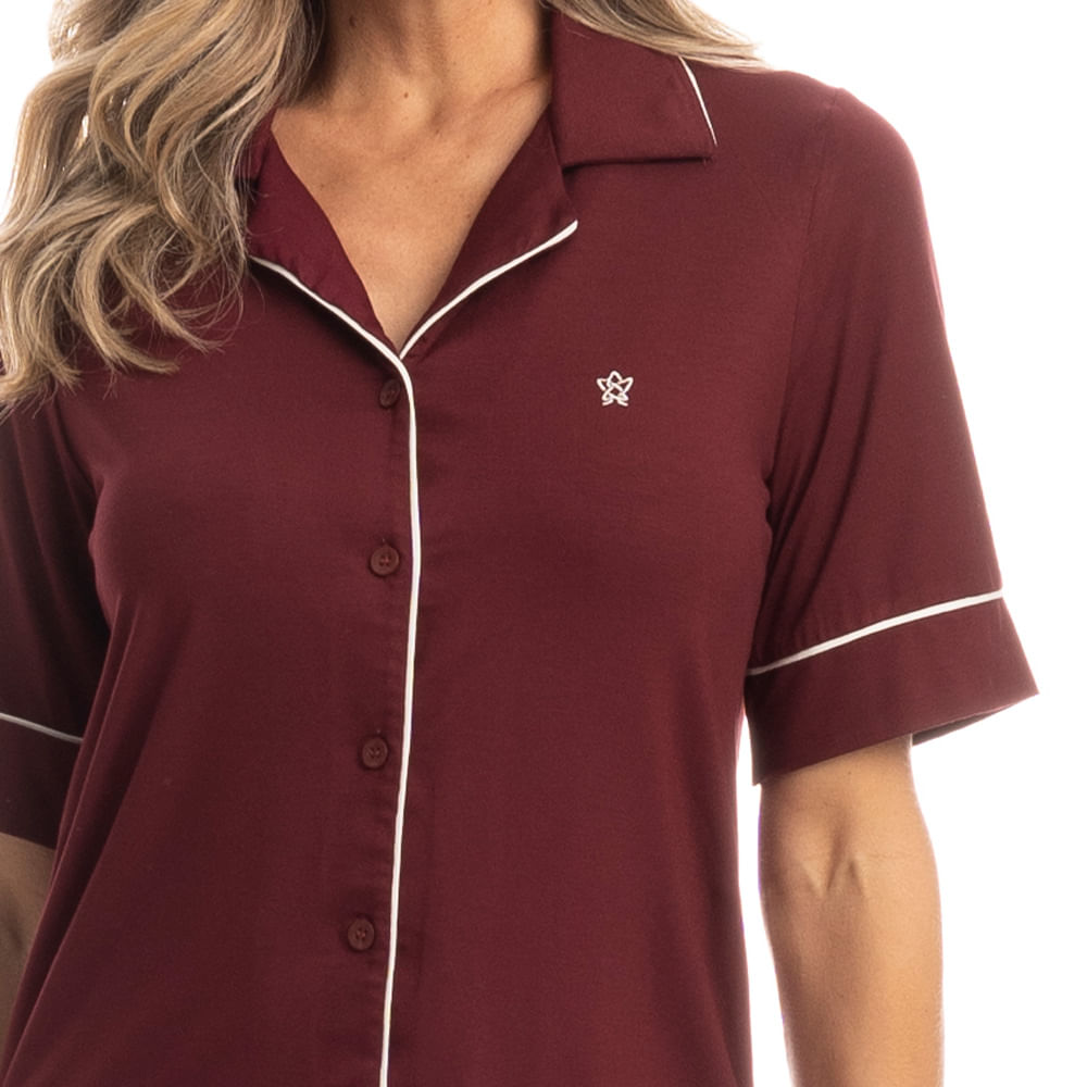 Pijama Feminino Curto Americano Samantha - Imagem 5 - Mobile