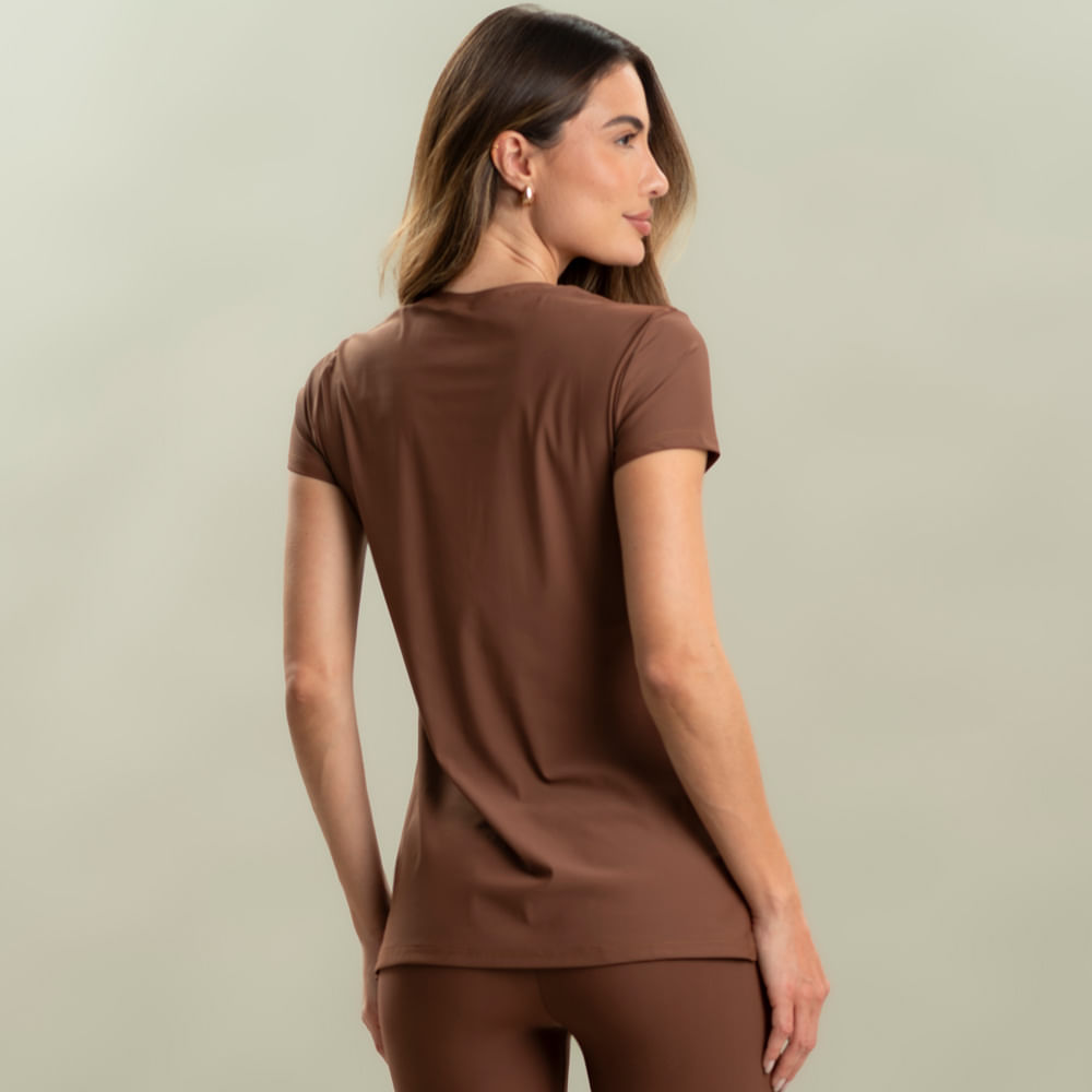 Camiseta Feminina Pulse Wood Vivame Marrom - Imagem 2
