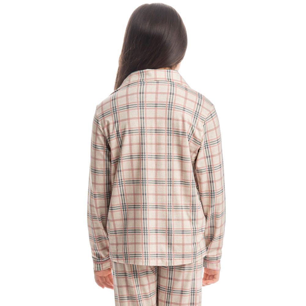 Pijama Infantil Longo Americano Babi Rosa-3 - Imagem 2
