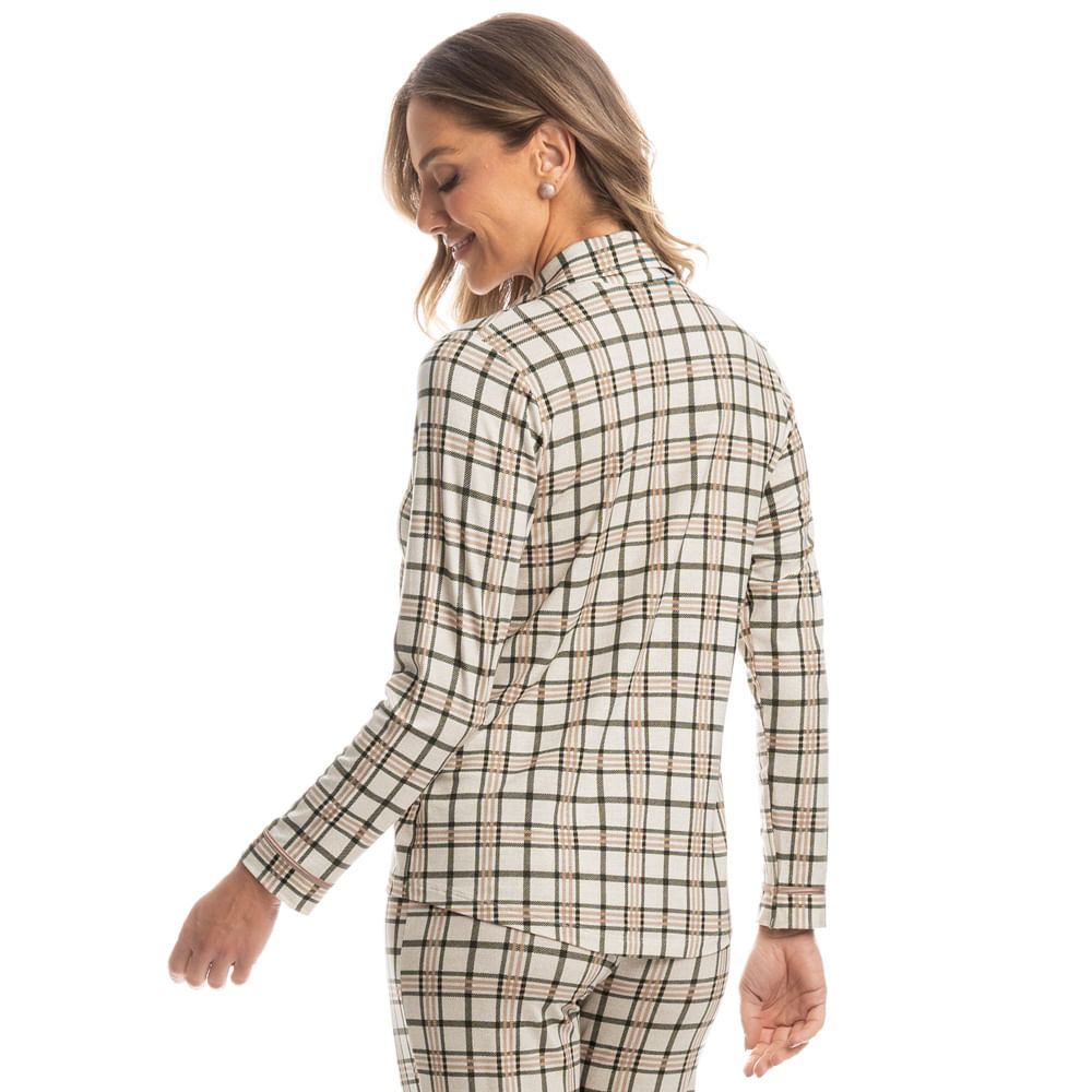 Pijama Feminino Longo Americano Renovação Verde - Imagem 2
