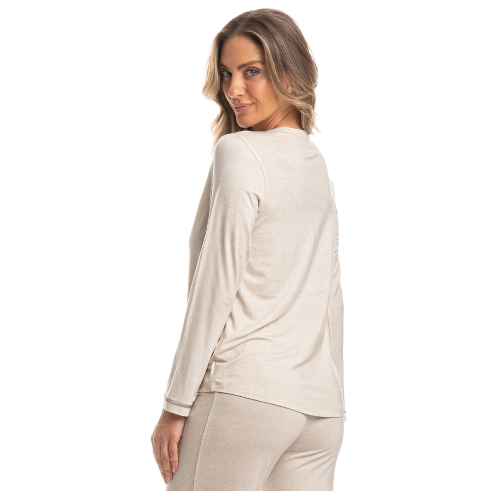 Pijama Wide Leg Com Renda Maiana - Imagem 2 - Mobile