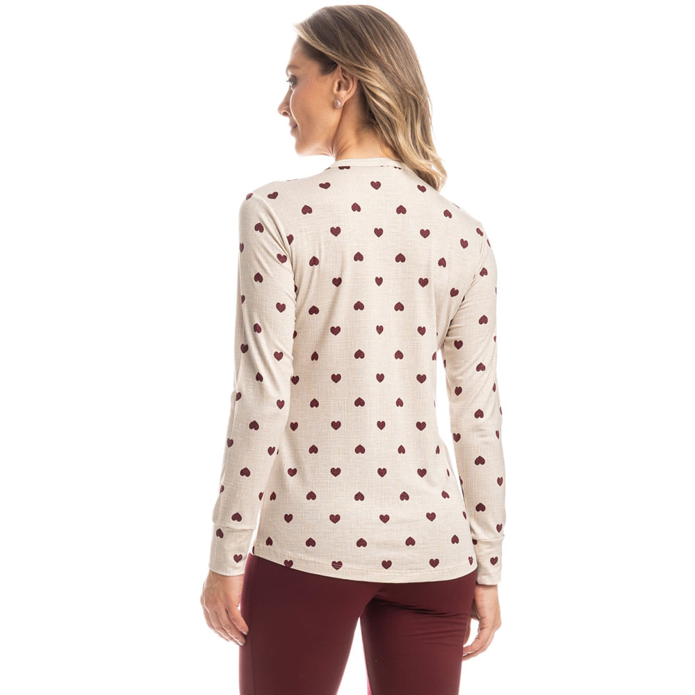 Pijama Feminino Legging Lile Vinho - Imagem 2