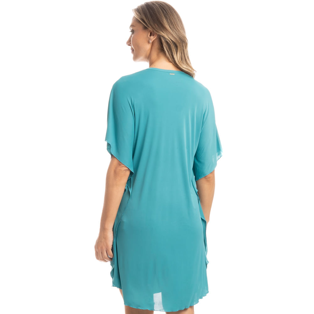 Kaftan Feminino Curto Ana Azul-2 - Imagem 2
