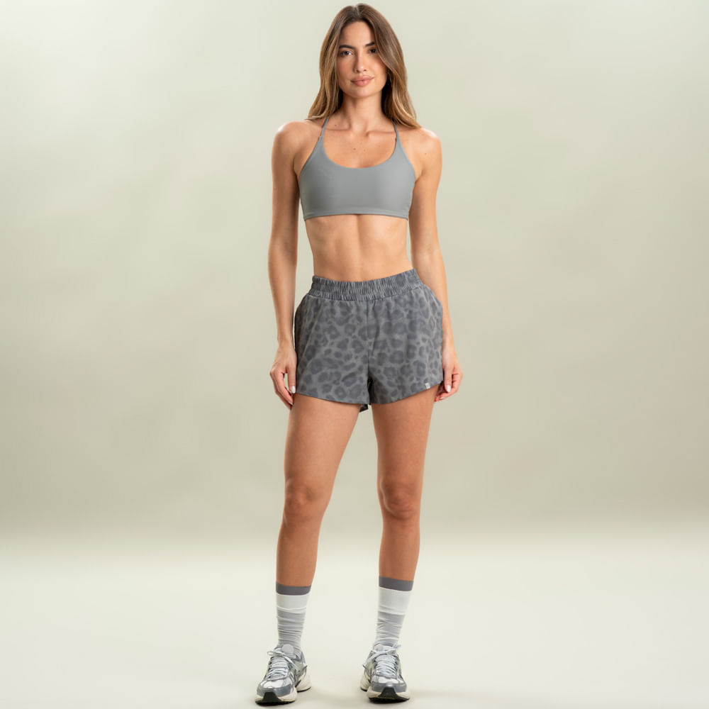 Shorts Feminino Duplo Estampado Wild Vivame - Imagem 3 - Mobile
