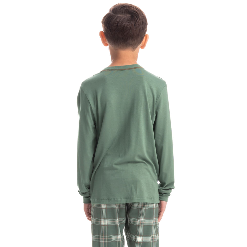 Pijama Longo Infantil Unissex Enjoy Tombini Verde - Imagem 2