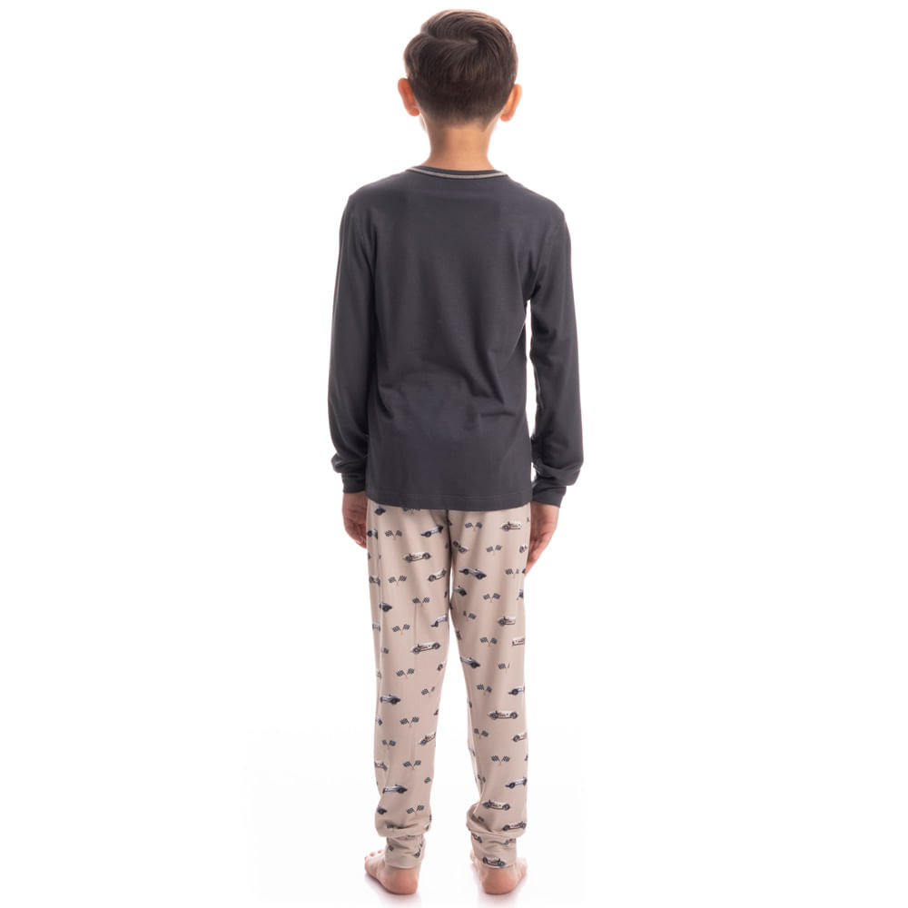 Pijama Longo Infantil Race Tombini - Imagem 4 - Mobile