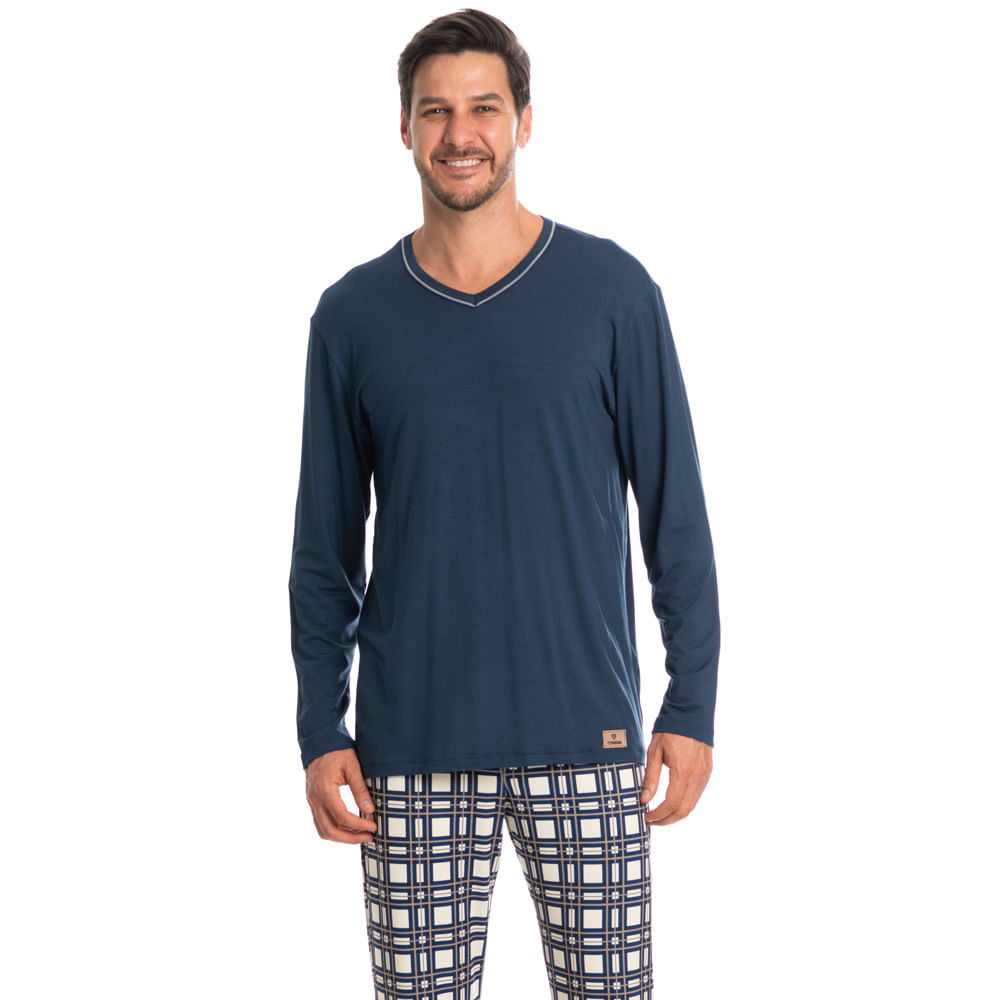 Pijama Masculino Longo Massimo Tombini - Imagem 1