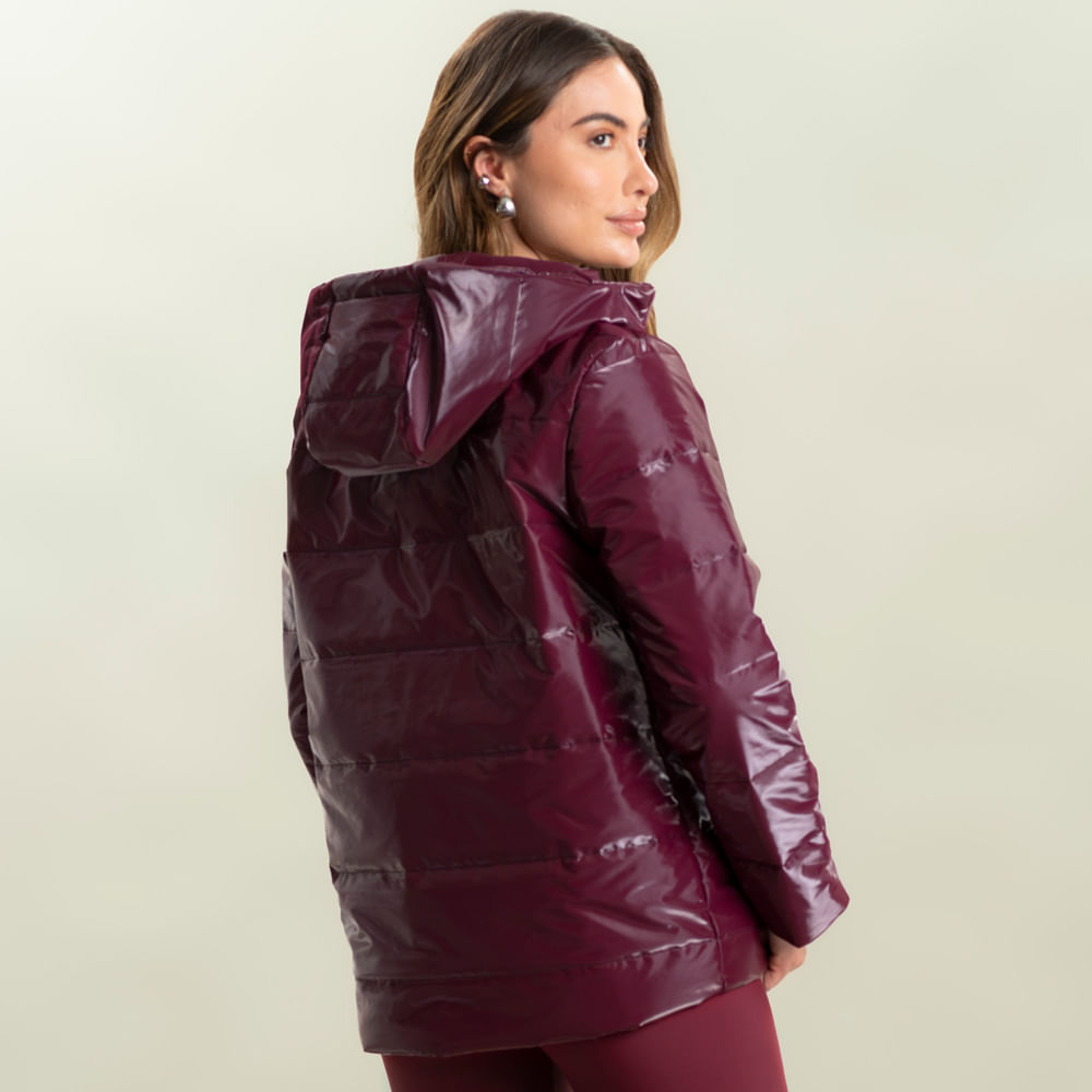 Jaqueta Com Capuz E Bolso Glow Puffer - Imagem 2 - Mobile