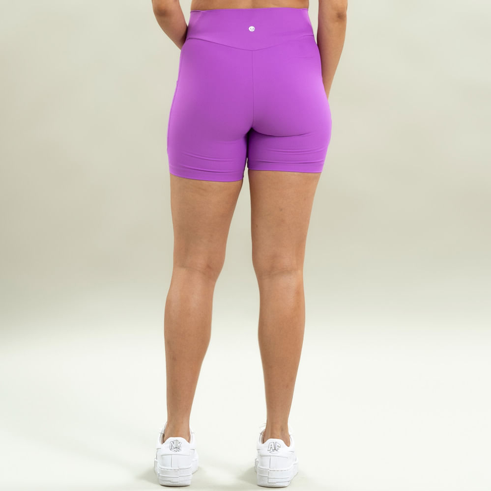 Shorts Médio Comfort Shape Match Com 2 Bolsos Fuchsia Vivame Roxo - Imagem 2