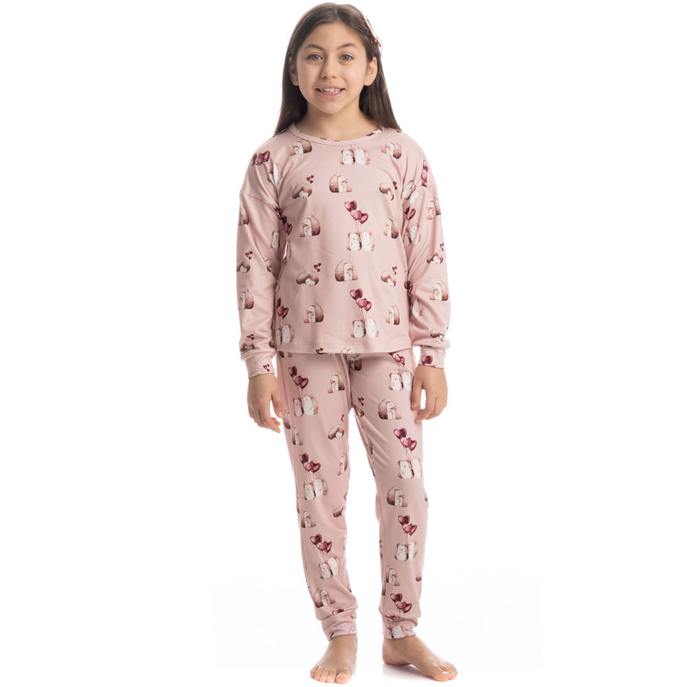 Pijama Longo Infantil Cute Love - Imagem 3 - Mobile