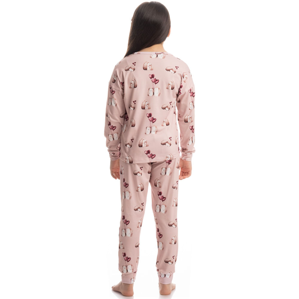 Pijama Longo Infantil Cute Love - Imagem 4 - Mobile