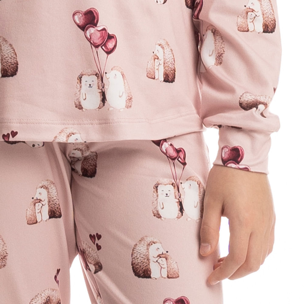 Pijama Longo Infantil Cute Love - Imagem 5 - Mobile