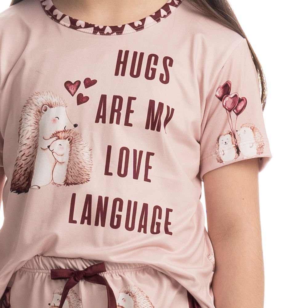 Pijama Curto Infantil Cute Love - Imagem 5 - Mobile