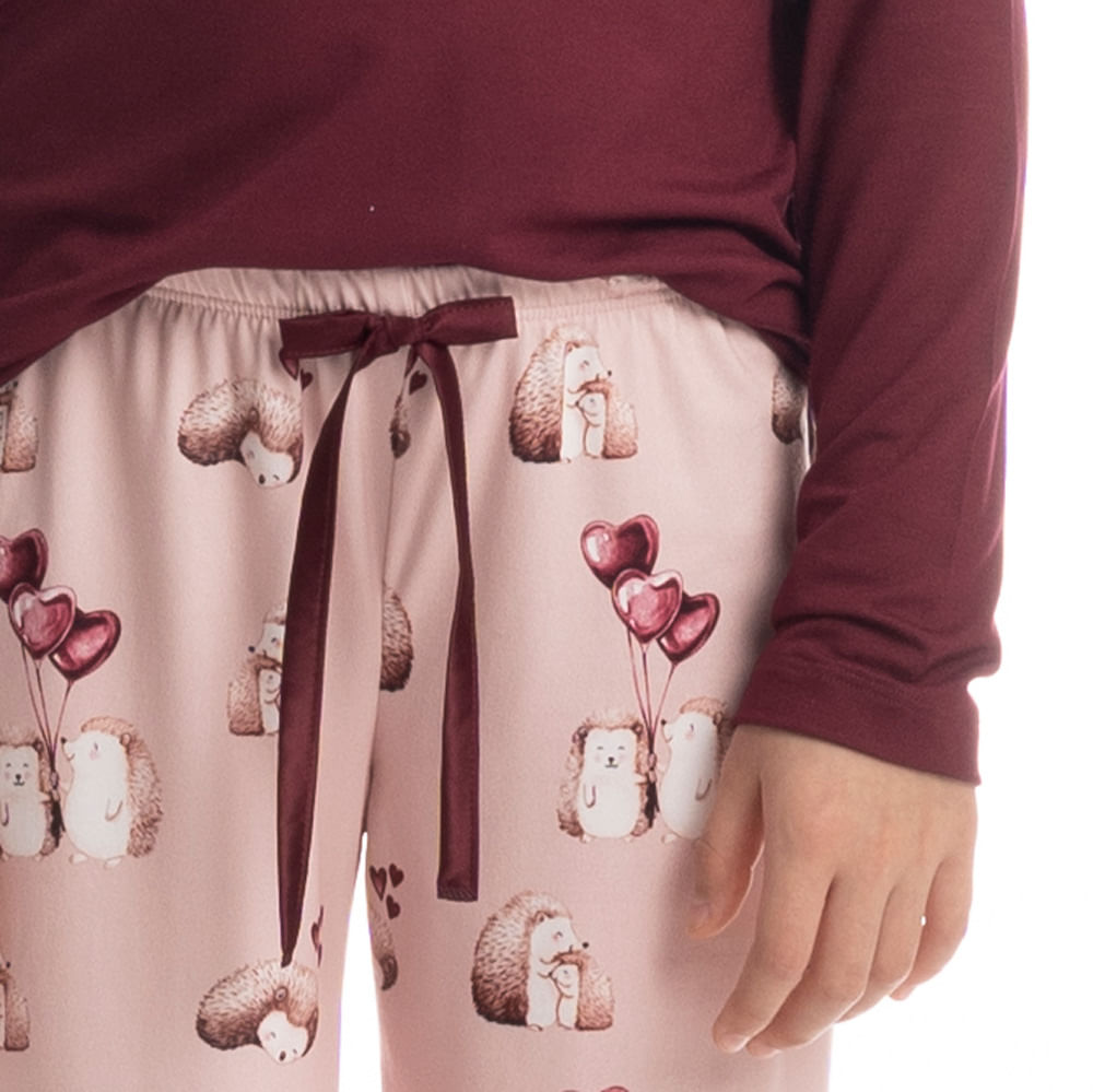 Pijama Infantil Wide Leg Cute Love - Imagem 5 - Mobile