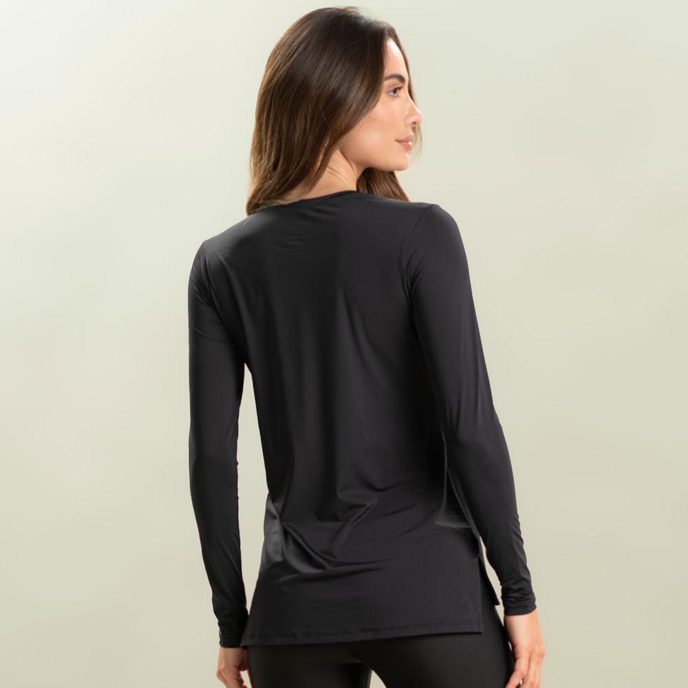 Camiseta Feminina Pulse Manga Longa Cardio Vivame Preto - Imagem 2