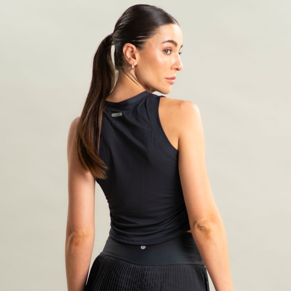 Regata Feminina Crop Cardio Vivame Preto - Imagem 2