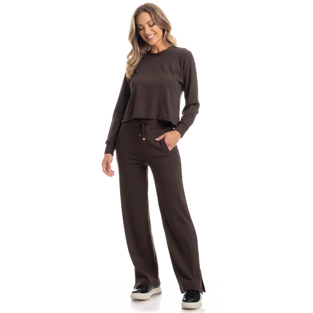Conjunto Feminino Em Moletinho Manoela - Imagem 3 - Mobile