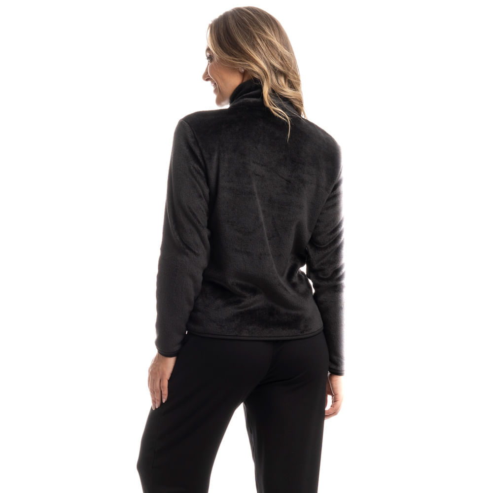 Camisa Feminina Abotoada Manoela Preto - Imagem 2