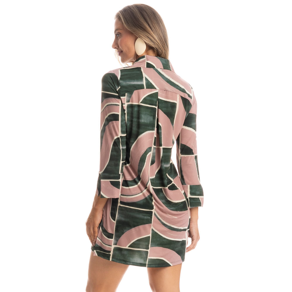 Camisa Feminina Abotoada Lagos Verde - Imagem 2