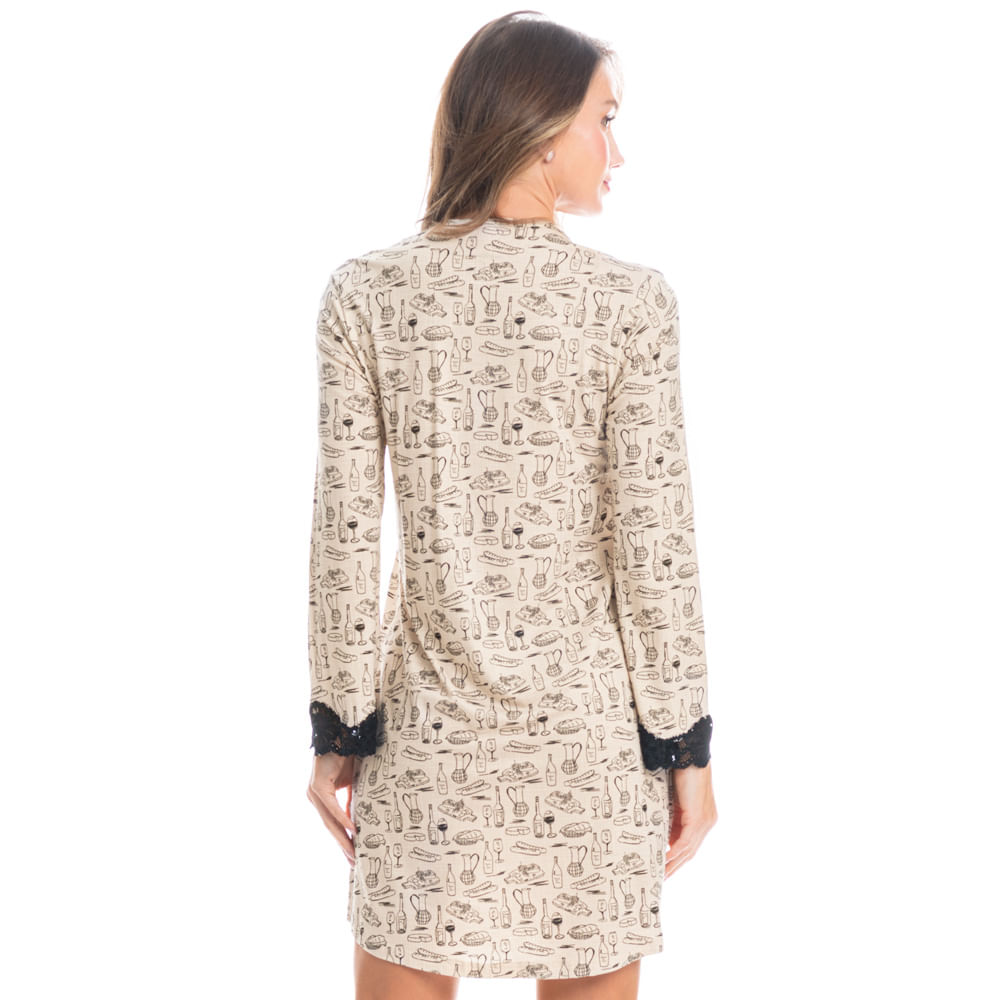 Camisão Curto Com Renda Vino - Imagem 2 - Mobile