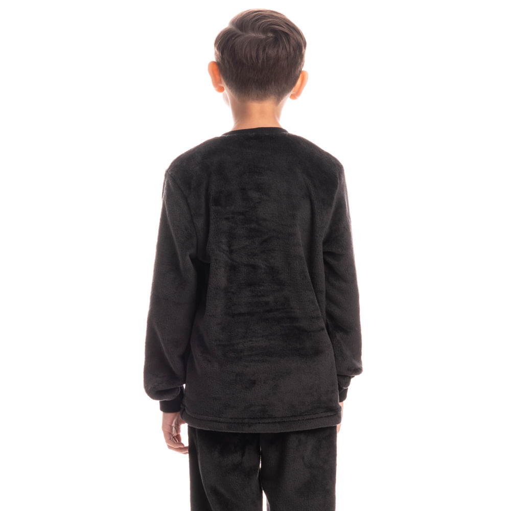 Pijama Infantil Masculino Longo Thales Tombini Preto - Imagem 2