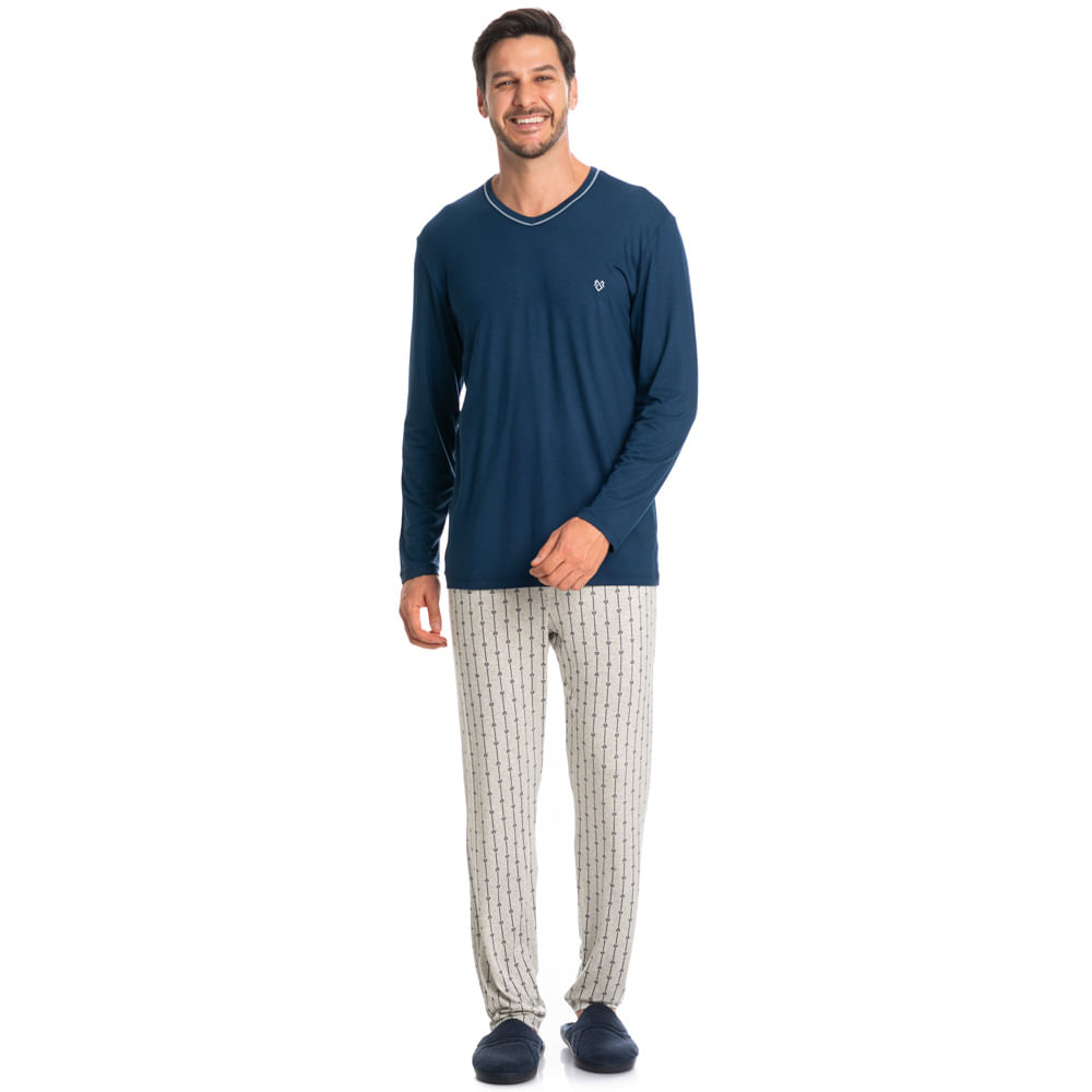 Pijama Masculino Longo Joaquim Tombini - Imagem 3 - Mobile