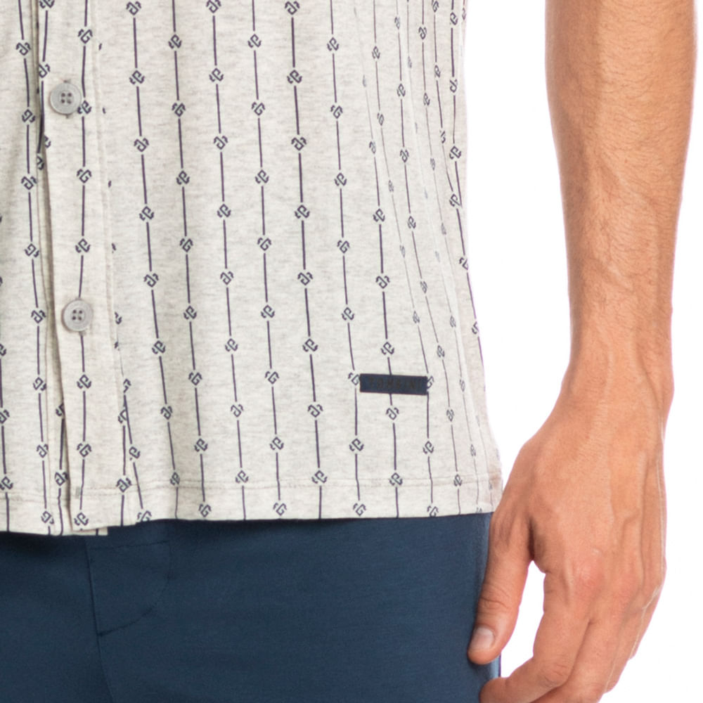 Pijama Masculino Curto Americano Joaquim Tombini - Imagem 5 - Mobile