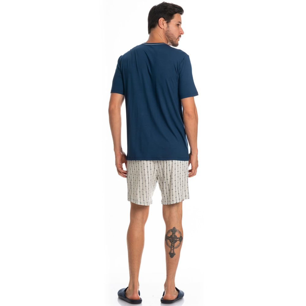 Pijama Masculino Curto Joaquim Tombini - Imagem 4 - Mobile