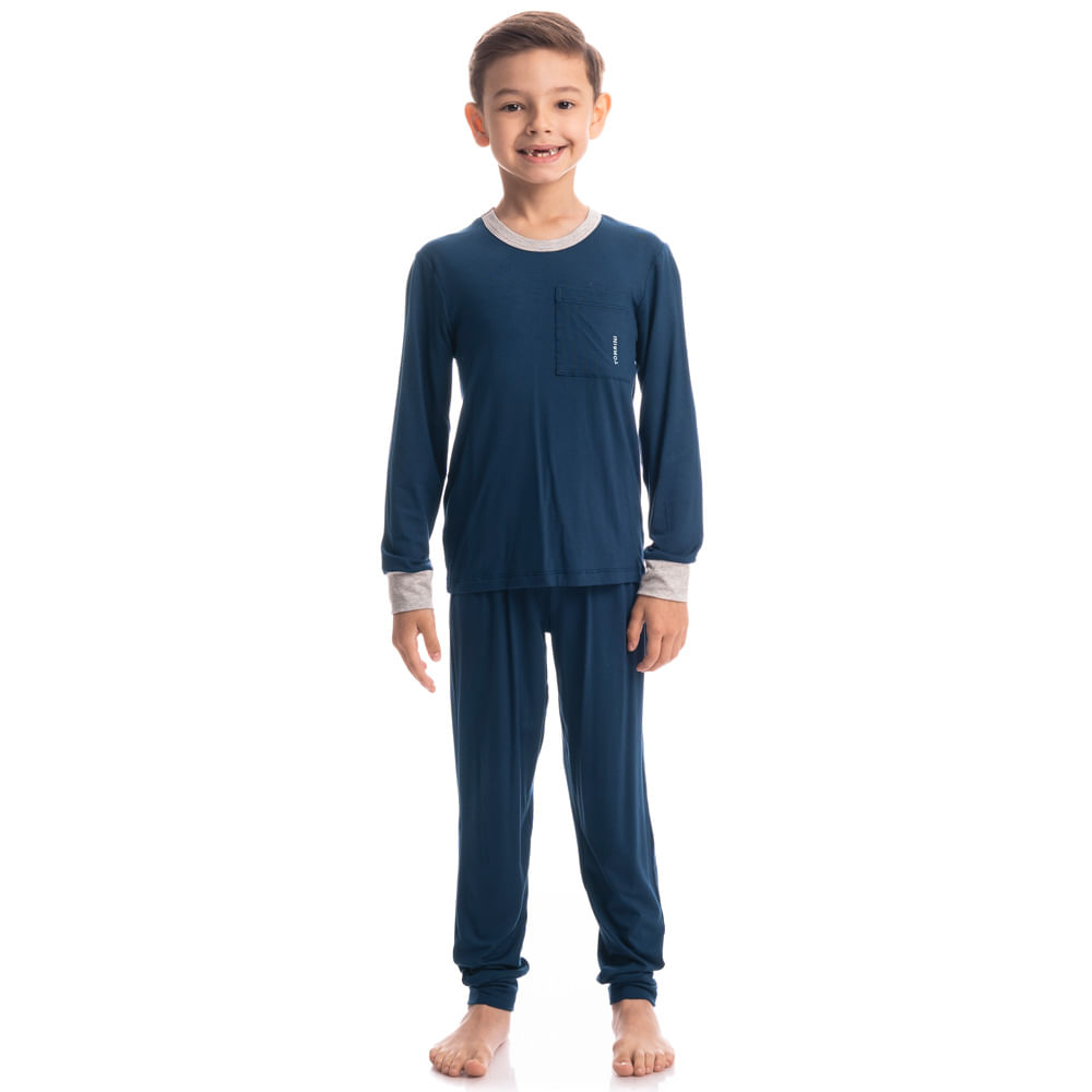 Pijama Masculino Longo Infantil Antônio Tombini - Imagem 3 - Mobile