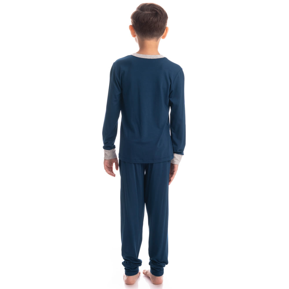 Pijama Masculino Longo Infantil Antônio Tombini - Imagem 4 - Mobile