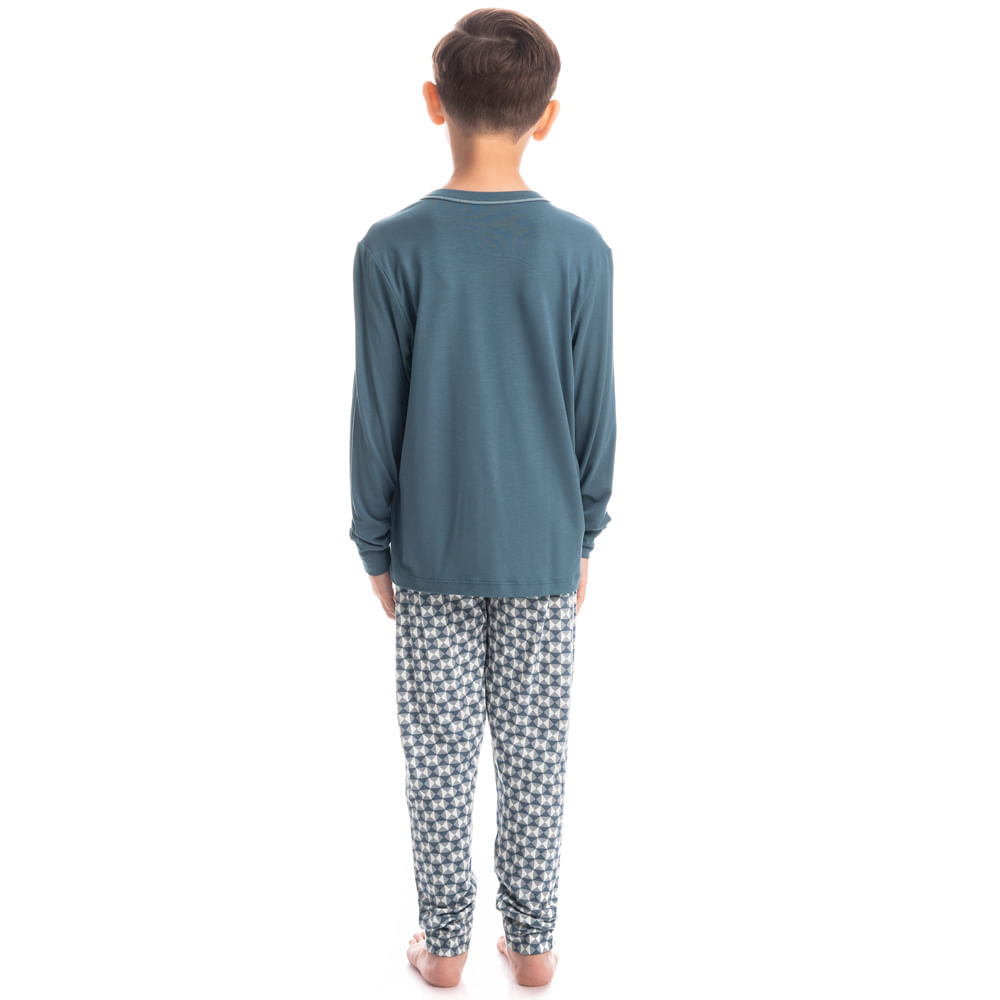 Pijama Masculino Longo Infantil Snow Tombini - Imagem 4 - Mobile
