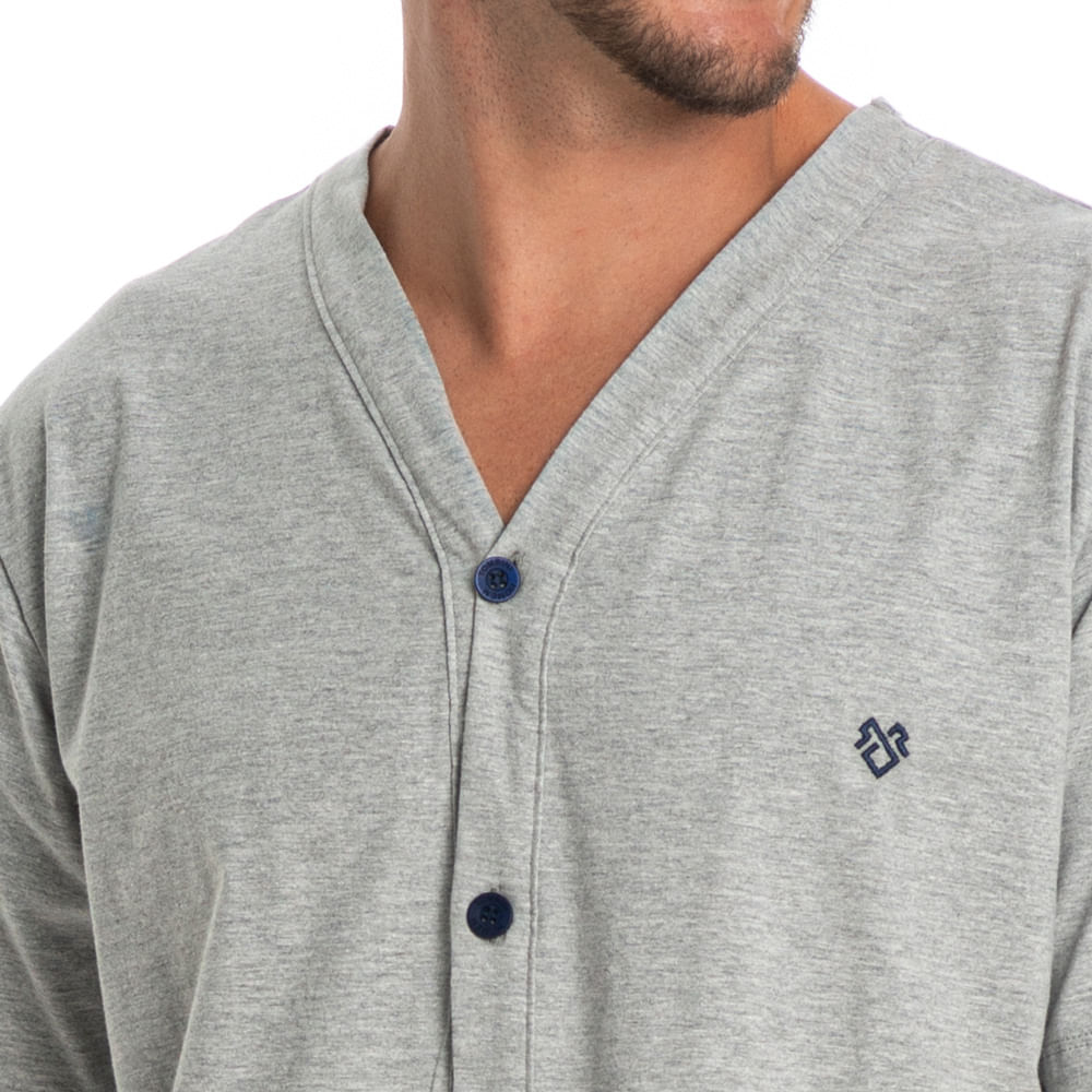 Pijama Masculino Curto Abotoado André - Imagem 5 - Mobile