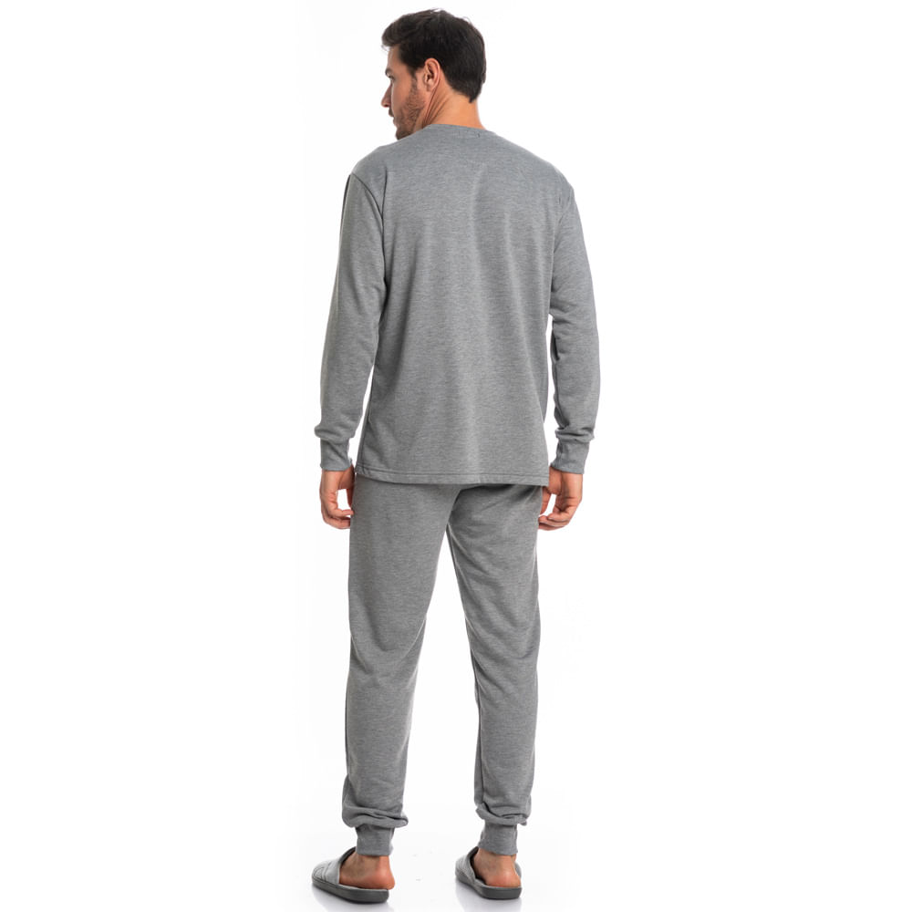 Conjunto Masculino Longo Em Moletinho Vicenzo - Imagem 4 - Mobile